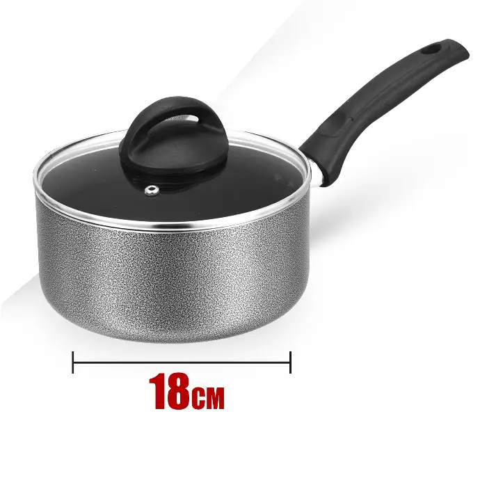 Cambridge Cookware NonStick Diamond Series NS4781-18 Sauce Pan with Glass Lid 18cm