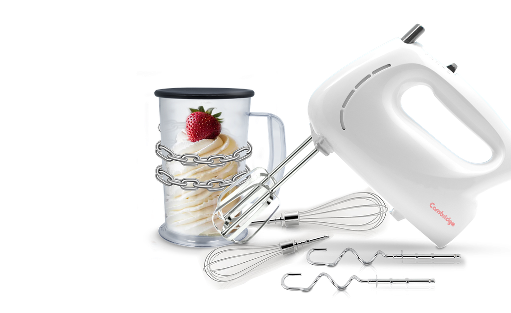 Cambridge Kitchen HM104MK3 Hand Mixer with Unbreakable Jar