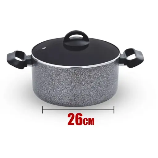 [4761-26] Cambridge Cookware NonStick Diamond Series 4761-26 Casserole with Glass Lid 26cm